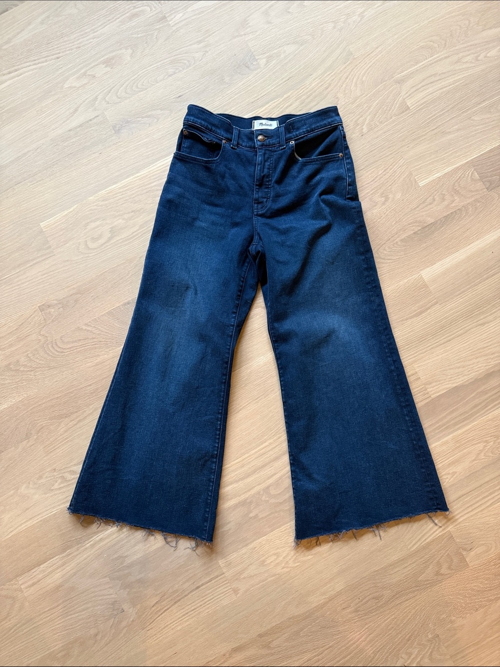 Madewell petite Wide-Leg Raw Hem Jeans -  Women